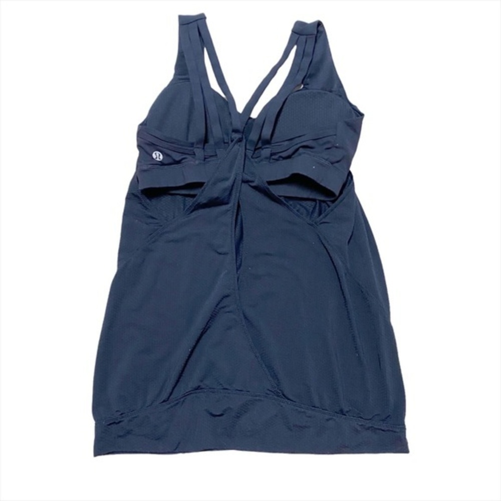 Lululemon black tank top with built in padded bra - Picture 5 of 6